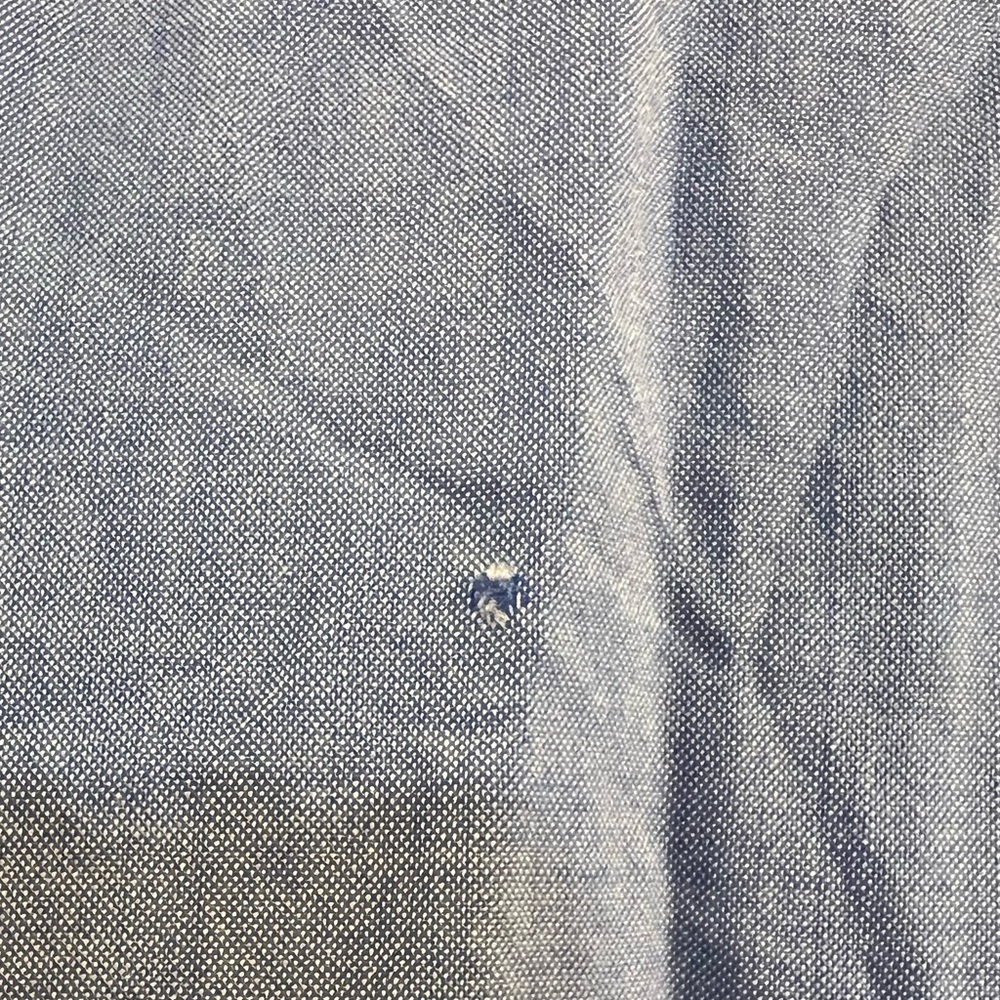 Wool & Prince Worsted Wool Flannel Shirt Men Slim Fit Button-Down blue z. - Picture 12 of 12